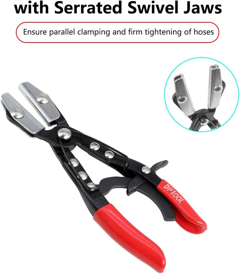 DPTOOL 3pcs Hose Pinch Off Pliers Set, 8inch 10inch 12inch Hose Pinch Pliers Set, Hose Clamping Pinch Off Locking Plier for Automotive Hose Lines, Radiator Lines, Fuel Lines, Heater and Coolant Line - Image 3